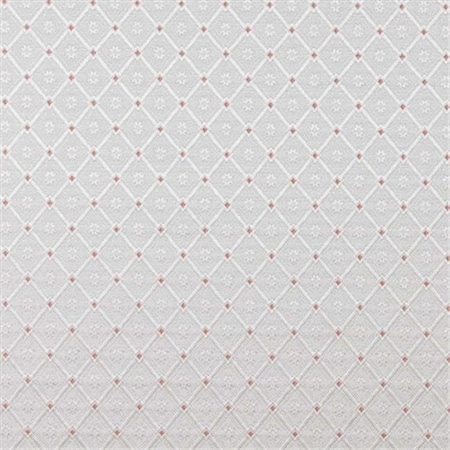Designer Fabrics Designer Fabrics D139 54 in. Wide Silver; White And Mahogany Red; Diamond Brocade Upholstery Fabric D139